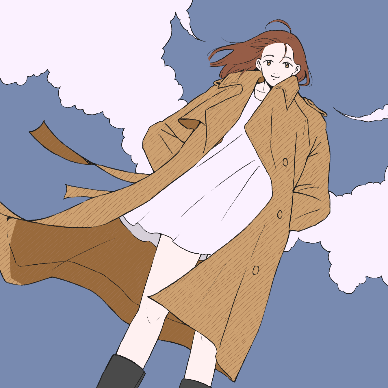 Angel and trench coat
